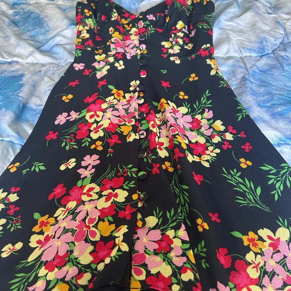 B Darlin Black Floral Dress